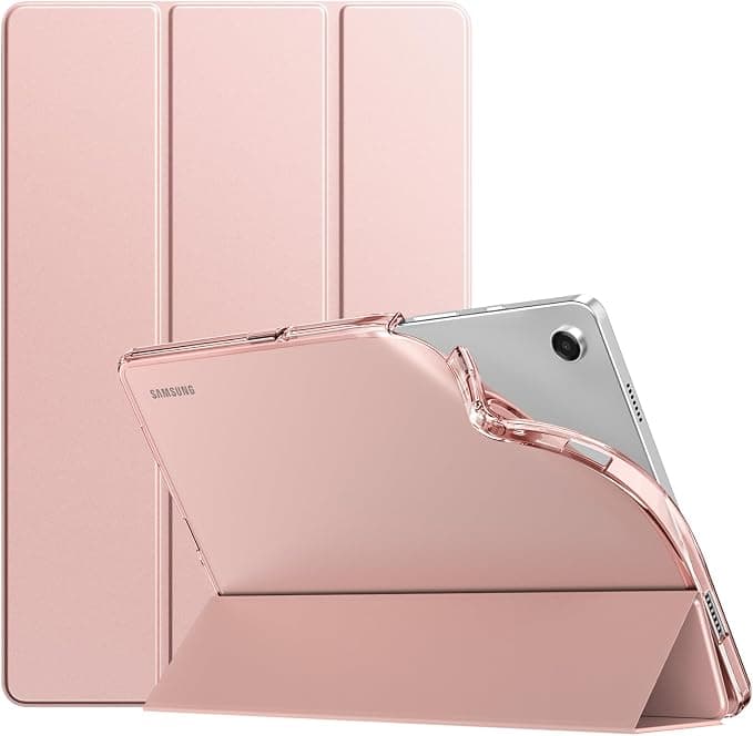 TiMOVO Case for Samsung Galaxy Tab A9+/A9 Plus 11 Inch 2023 SM-X210/X216/X218, Translucent TPU Back Protective Cover for Galaxy Tab A9+, Auto Wake/Sleep, Rose Gold - Image 1