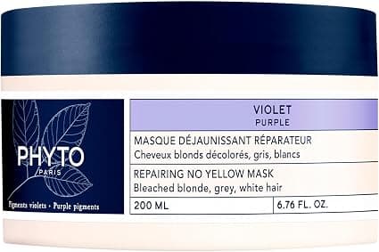 Phyto - Violet - Repairing De-yellowing Mask 200 ml - Bleached Blonde Hair Grey White - Repairs - Corrects yellow and copper highlights - Nourishes hair - Soft hair - Shiny hair - Image 1