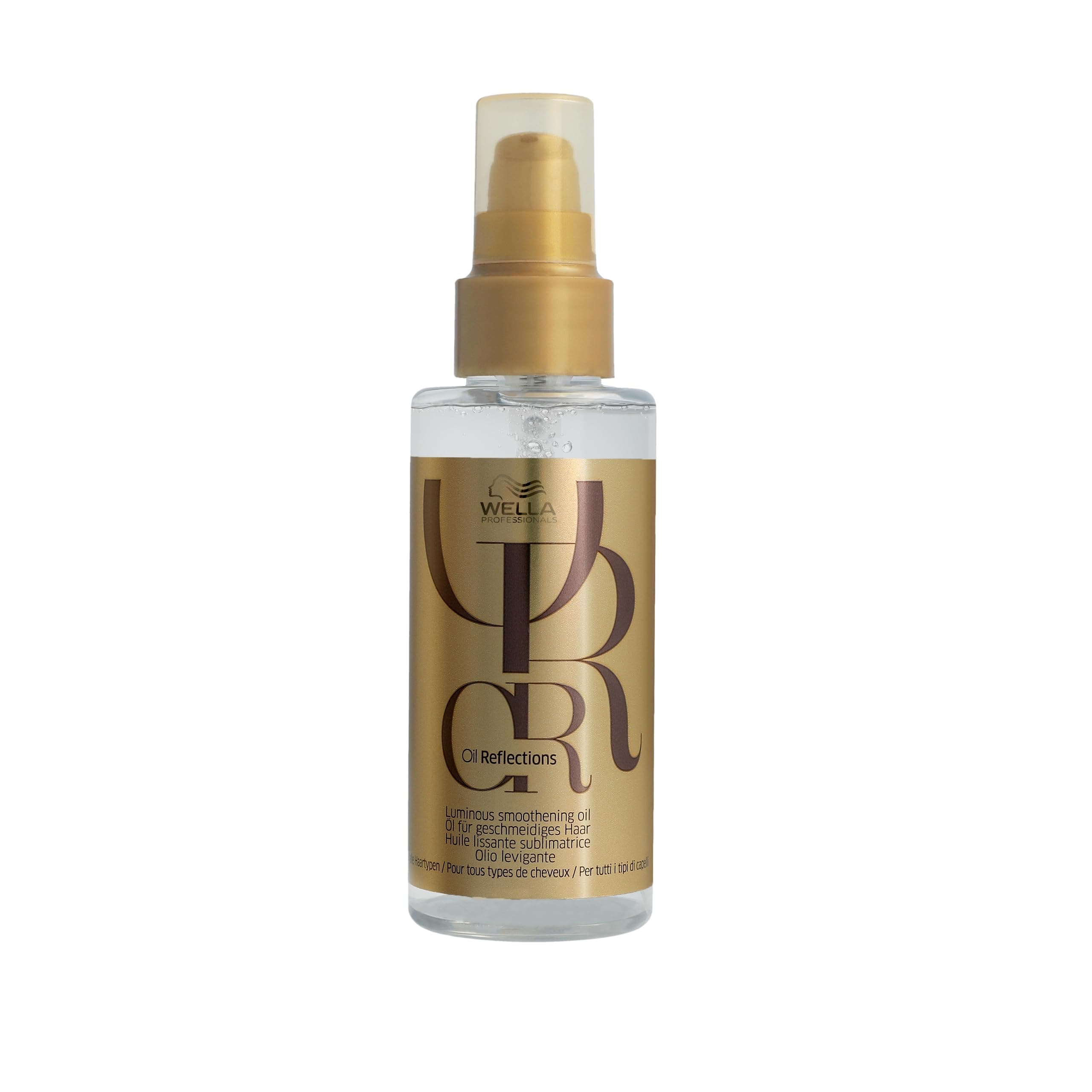 Wella Professionals Oil Reflections Huile capillaire légère révélatrice de lumière pour cheveux fins à normaux - et Oil Reflections Huile lissante sublimatrice de brillance pour tous types de cheveux