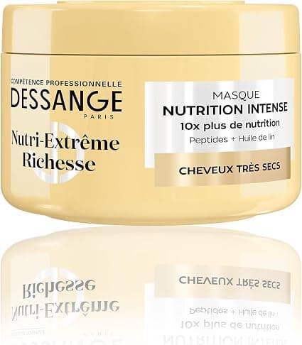 DESSANGE - Nutri-Extreme Rich Intense Nutrition Hair Mask - Formula Enriched With Peptides & Linseed Oil - Softness & Radiance - Very Dry Hair - 280 ml - Image 1
