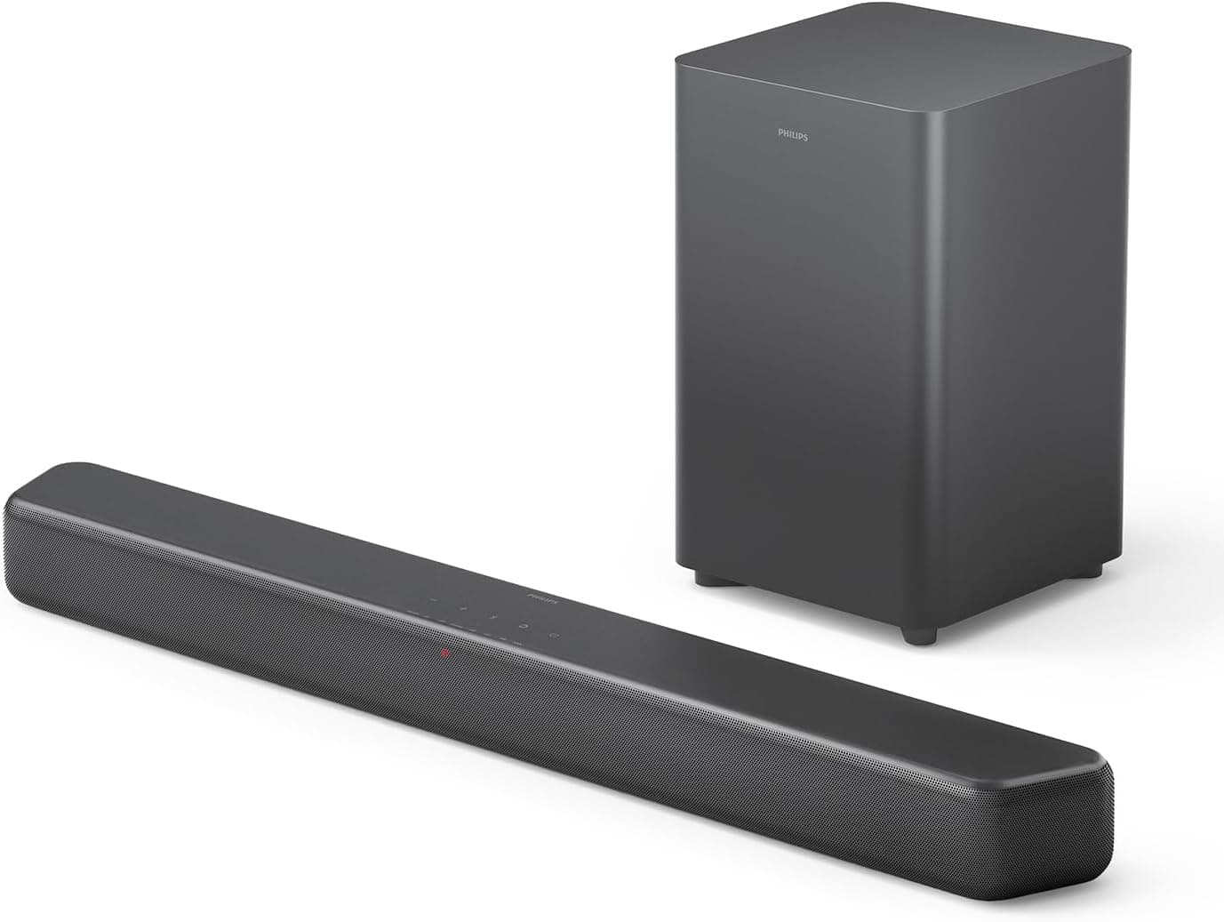 Philips TAB5309 Barre de Son 2.1 avec Caisson de Basses sans Fil - canaux 2.1 240 W, DTS Virtual X, Bluetooth 5.4, HDMI Arc, Connexion Optique et connectivité USB - Gris foncé