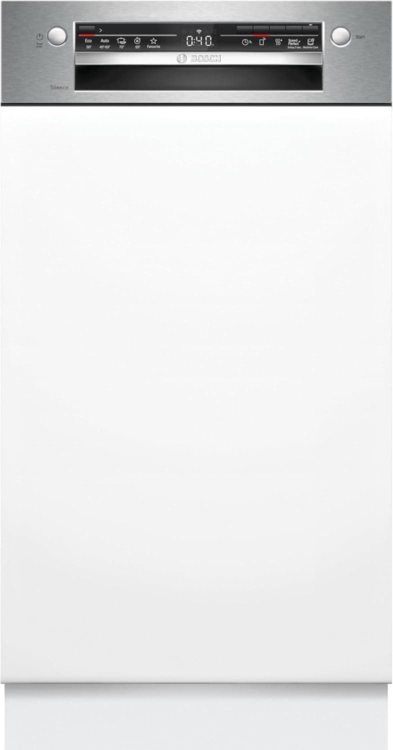 Bosch SPI2HKS42E, Série 2, Lave-vaisselle encastrable, 45 cm, 10 couverts, Home Connect, Bandeau metallic - Image 1
