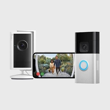 Ring Ring Caméra intérieure Plus (dernière génération) avec Sonnette vidéo Plus sans fil | Caméra de surveillance sur secteur | Retinal 2K, zoom 4x | Essai gratuit de 30 jours à l'abonnement Ring Home