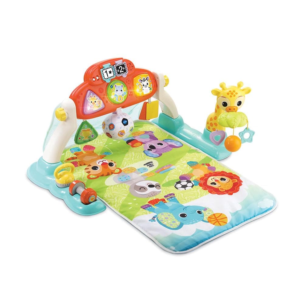VTech - 4 in 1 Baby Sport Activity Mat, Musical and Evolutionary Play Mat, Activity and Development Toy, Rattles, Dumbbells, Baby Birth Gift