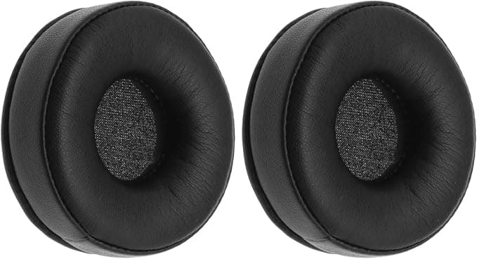 1 Paire Coussinets d'oreille Noir Remplacement en Mousse de Cuir Protéiné Compatible avec Sennheiser HD25 HD25-II HD25SP HD25SP-II Écouteurs - Image 1