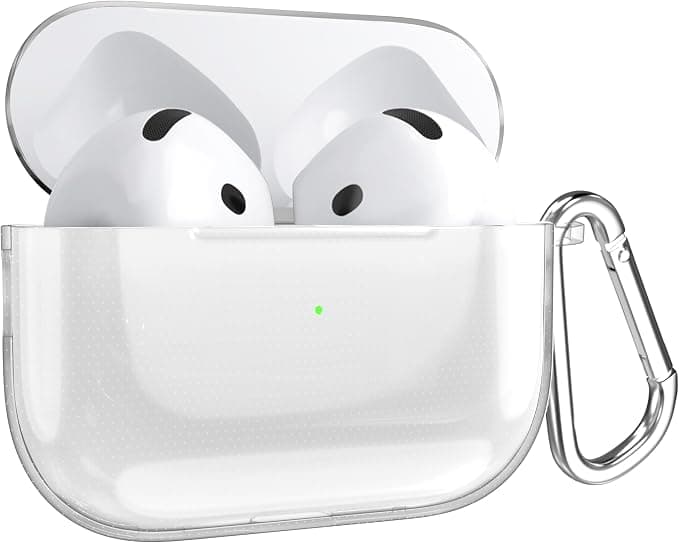 MyGadget Case Compatible with Apple AirPods 4 [2024] - Slim & Anti-Shock Silicone Case - Skin Protective Dust Case - Transparent Cover - Image 1