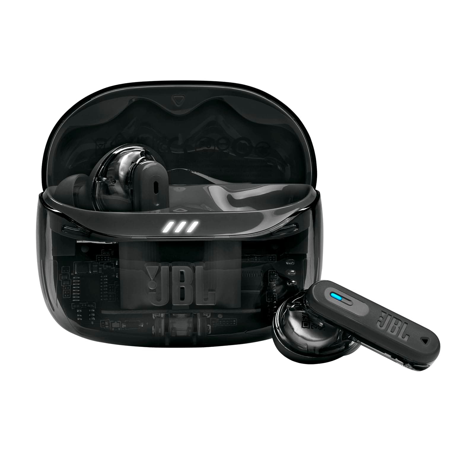 JBL Tune Beam Ghost 2, Wireless Bluetooth Earbuds, Noise Reduction, 48 Hours Battery Life, IP54 Water and Dust Resistance, Multi-Point Connection, Black Ghost - Image 1