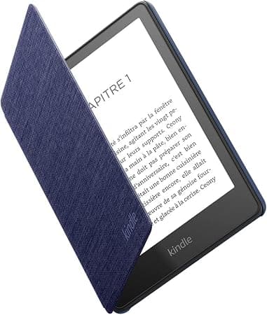 Étui en tissu pour Amazon Kindle Paperwhite | Compatible avec les appareils 11e génération (modèle 2021) | Design fin et léger | Denim - Image 1
