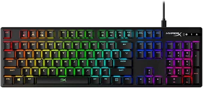 HyperX HyperX Alloy Origins RGB Mechanical Gaming Keyboard, HyperX Red Switches (US QWERTY)