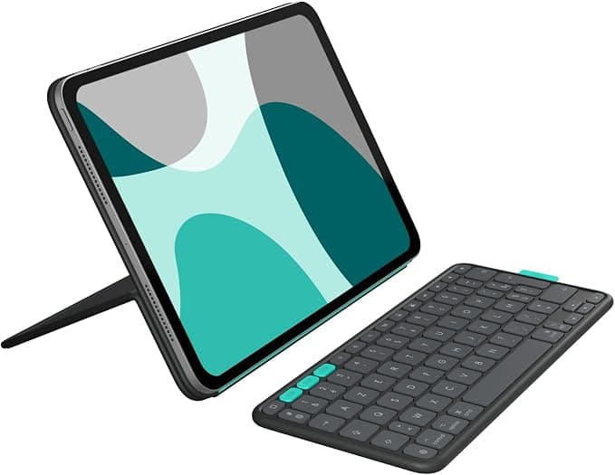 Logitech Flip Folio, Keyboard Case for iPad Pro 11 inch (M4) and iPad Air 11 inch (M2 & M3) (5th Gen - 2024) Detachable Protective Bluetooth Case, Multi-Device, FRA AZERTY - Graphite - Image 1