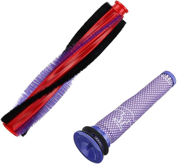 Vacuum Cleaner Roller Brush for Dyson V6/DC59/DC62/SV03 Replacement Kit (1 x 185mm Brush Roller and 1 x Hepa Filter) - Image 1