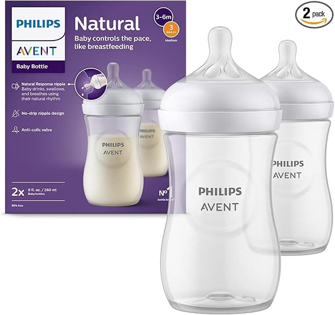 Philips Avent Lot de 2 biberons à Réponse Naturelle de 260 ml, sans BPA, pour les bébés de 1 mois et + (modèle SCY903/02) - Image 10