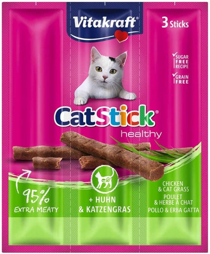 Vitakraft Vitakraft Chicken and Catnip Sticks - Cat Stick Mini - Les 3 Sticks - 18g
