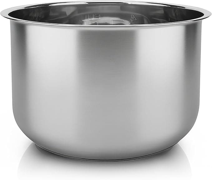 Linkidea Stainless Steel Inner Bowl for Rice Cooker, Fits Instant Pot Models PPC770 and PPC771, Dishwasher Safe, Uncoated - Image 1