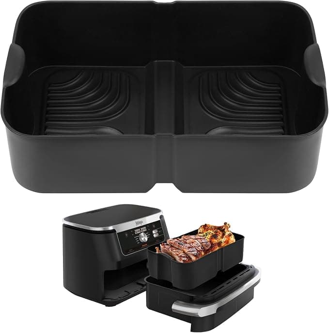 HOTUT Silicone Air Fryer for Ninja AF500EU, 10.4L Silicone Air Fryer Mat, Reusable Airfryer Accessories, Airfryer Mould Compatible with Ninja Foodi Flex Drawer AF500EU - Built-in - Image 1