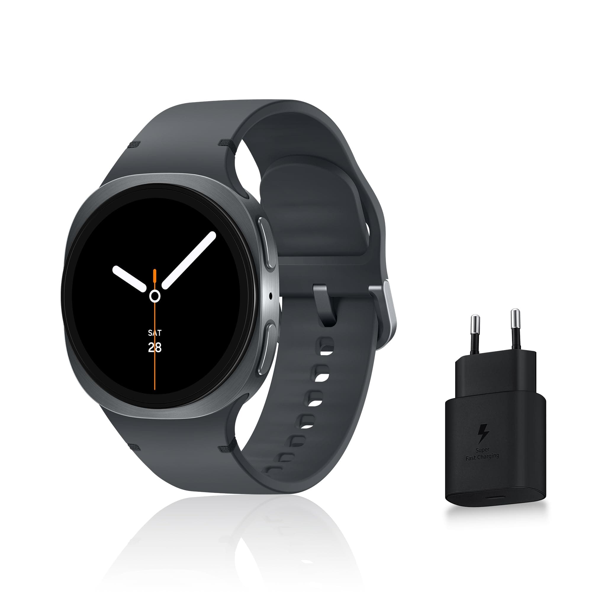 Samsung Galaxy Watch8, Smart Watch, Running Coach, Sleep Coach, Galaxy AI, Bluetooth, 40 mm, Graphite, 25W Fast Mains Charger Included, FR Version - Image 1