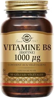Solgar Solgar Biotine (Vitamine B8) 1000 μg - Beauté des Cheveux, de la Peau et des Ongles - Complément Alimentaire - Vegan et Sans Gluten - Flacon de 50 gélules végétales