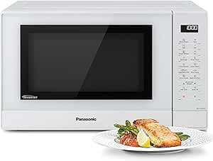Panasonic NN-GT45KWSUG Microwave Grill and Glass Turntable, 31L, 1000W, Inverter Technology, 24 Auto Programs, Defrosting, 7 Power Levels, Timer, LED Display, White