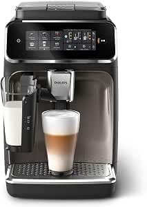 Philips Machine à Expresso Entièrement Automatique Séries 3300-6 Boissons, Écran tactile couleur moderne, LatteGo, SilentBrew