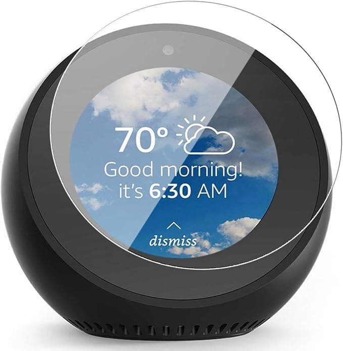 Pour 2 PSC Amazon Echo Spot Screen Protector Full Coverage Verre Trempé (Amazon Echo Spot, 2PSC) A308 - Image 1
