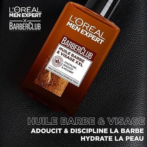 L'Oréal Men Expert Trousse BarberClub édition limitée Romain Ntamack, Huile Barbe Longue et Visage 50ml + Nettoyant 3en1 Barbe, Visage, Cheveux 200ml + Déodorant Bille Protection 48h 50ml - Image 4
