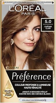 L'ORÉAL PARIS - Permanent hair colour - Long lasting and bright - 100% coverage of white hair - Preference - Shade: Bruges (5.0), Light Brown - Image 1