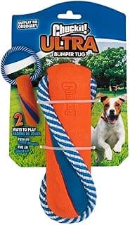 Chuckit Chuckit! Ultra Bumper Tug - Jouet à Poursuivre pour Chien en Caoutchouc Robuste - Récupération et Traction - Taille Unique