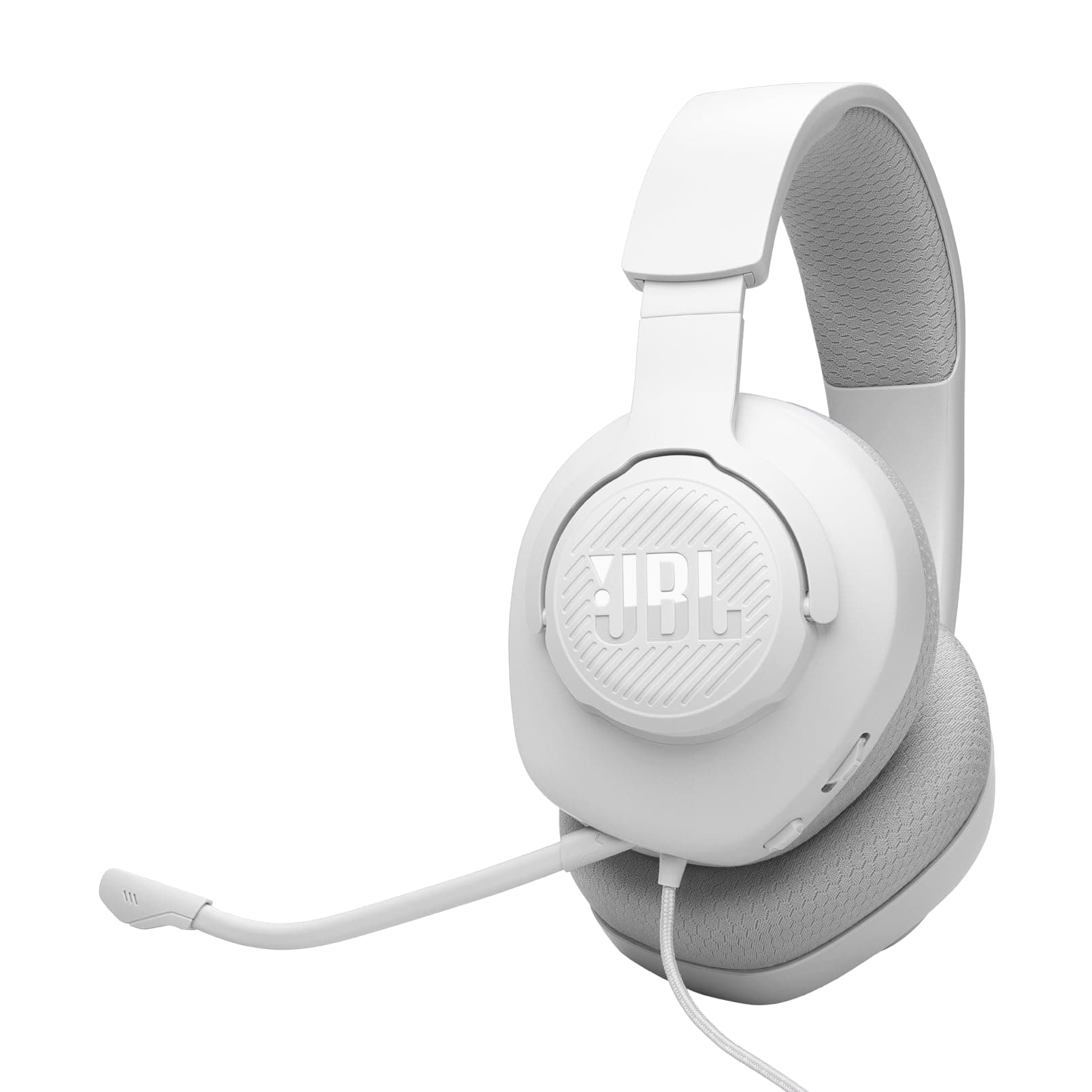 JBL Quantum 100M2 Wired Over-Ear Gaming Headset with Detachable Microphone, JBL QuantumSOUND Signature Sound, 3.5mm Jack Cable, Compatible with Many Platforms, Mute Function, White - Image 1
