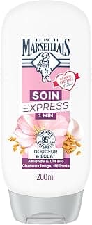 Express Care 1 Min Softness & Radiance Almond & Flax Organic (200 ml bottle) – Conditioner for long and delicate hair – 95% ingredients of natural origin