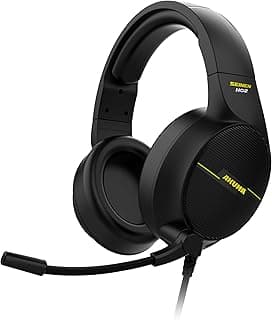 SEINEN H02 Stereo Audio Wired Gaming Headset, Ultra Light, Deep Bass - 3.5mm Jack for PC PS5 PS4 Xbox One Mac Nintendo Switch Smartphone - Black