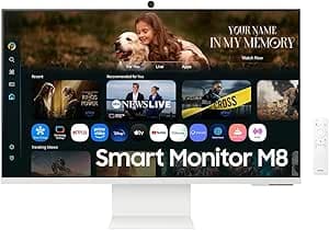 Samsung Monitor M8 M80F (2025) 32" VA 4K UHD 60Hz Webcam White