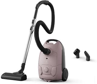 Clean 500 Vacuum Cleaner with Powerful Bag EB51C1WP, Compact, Lightweight, Eco Responsible, Smooth Combined Crevice, Easy Maneuverability, Manual Power Control, Compact Size, Pink