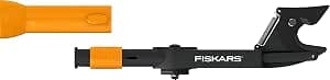 Fiskars QuikFit Anvil Lopper for Dry & Hard Wood, QuikFit Tool Head, Cutting diameter: 3.2 cm, Steel/Plastic, Black/Orange, 1001410