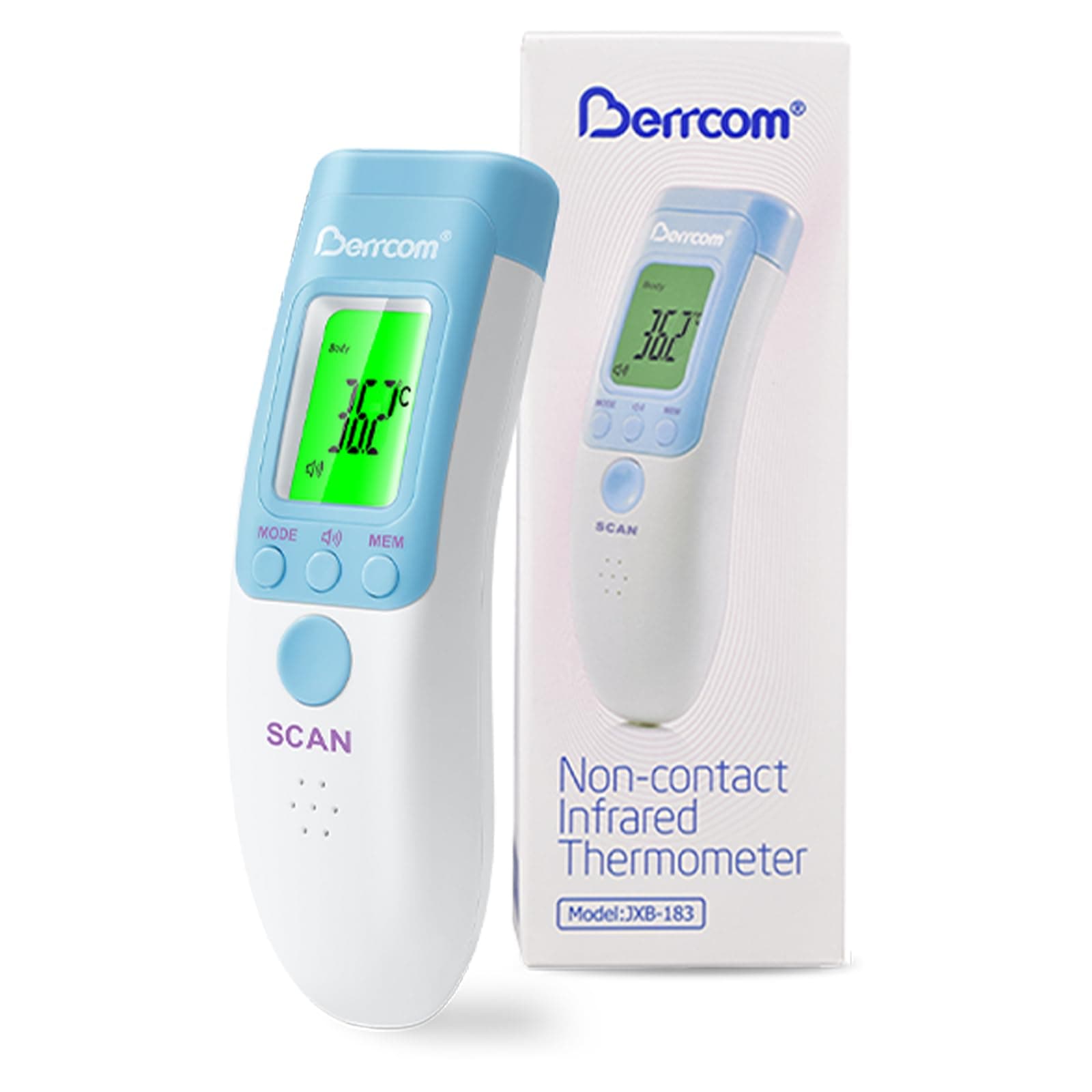 Berrcom Adult Forehead Thermometer, 3 in 1 Non-Contact Infrared Baby Medical Thermometer with Instant Reading, °C/°F Switch, Fever Alarm - Image 9