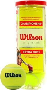 Wilson Tennis Balls, Extra Duty Field, Box of 3, for All Coatings, Yellow, WRT100101