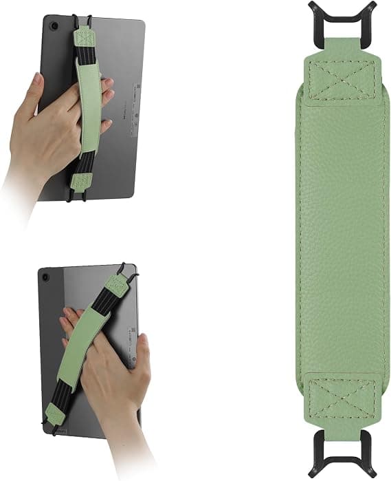 HoYiXi Soft Hand Strap for 9-11 Inch eReaders & Fire Tablet Compatible with Fire HD 10/iPad 9.7/iPad Mini/Galaxy Tab A8 A9/Huawei with Hand Strap High Elasticity Green - Image 1