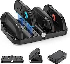 Nintendo Station de Charge de contrôleur pour Nintendo Switch 2, Dock de Charge à 4 emplacements avec Stockage de 4 Cartes de Jeu, indicateurs LED, Support pour Charger 1-4 Joy-Cons simultanément (Noir)