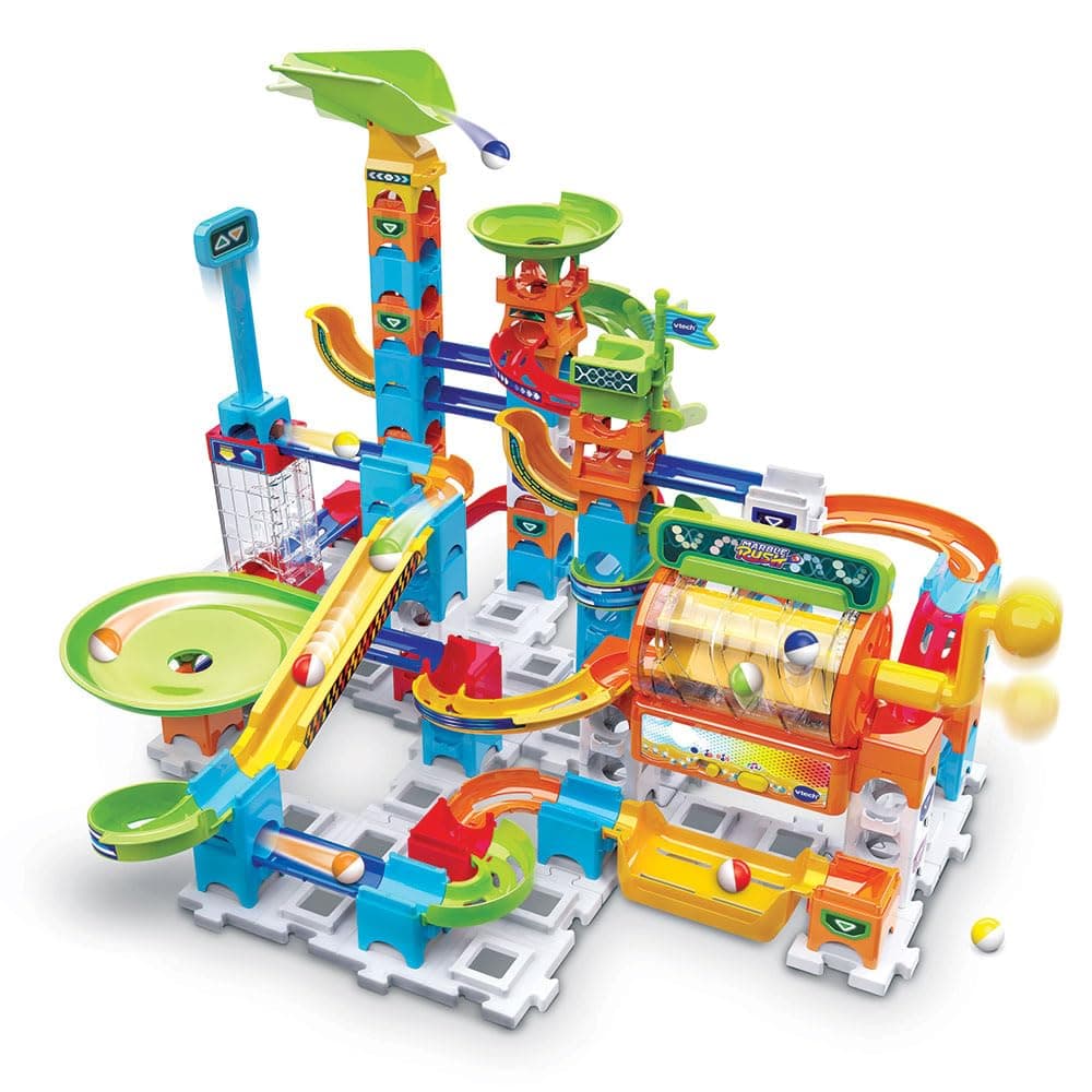 VTech VTech - Marble Rush, Electronic Ball Circuit Super Action Set Electronic L200E, Building Set, 102 Pieces, 10 Balls, Gift for Children from 4 Years Old