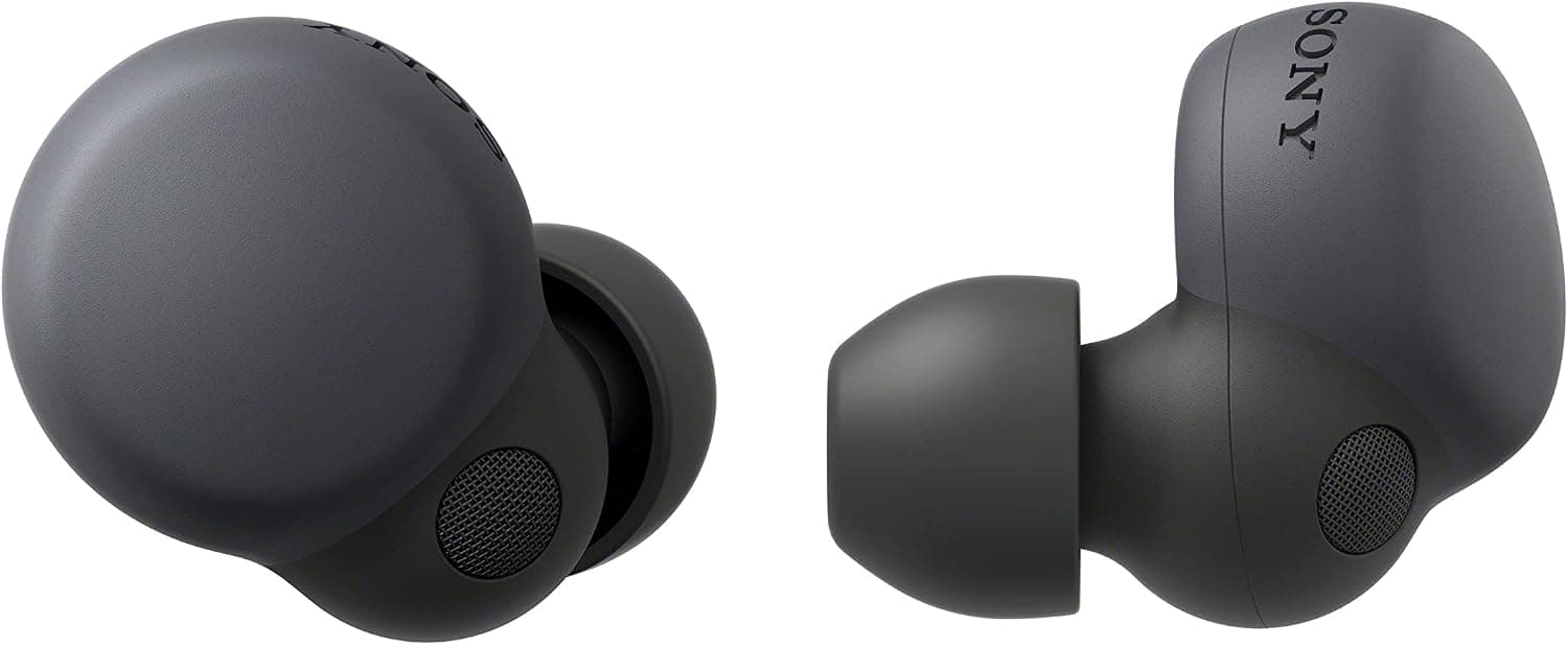 Sony WF-LS900 Wireless Bluetooth Earbuds Noise Cancelling Headphones - Multipoint Bluetooth Connection - Ultra Compact and Lightweight - Up to 20 Hours of Battery Life with Charging Box - Black - Image 1