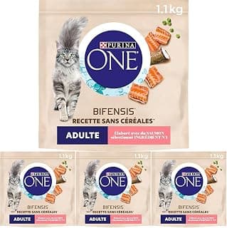 Bifensis Grain Free | Salmon Dry Food for Adult Cats | 1.1kg Bag (Pack of 4)