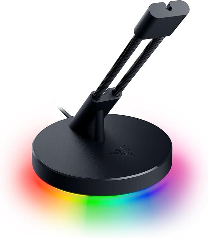 Razer Mouse Bungee V3 Chroma - Mouse Cable Management System with RGB Chroma (Spring Arm with Cable Clip, Heavy Non-Slip Base, Cable Management) Black - Image 1