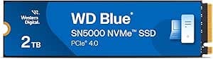 WD Blue SN5000 2TB SSD, Internal Solid State Drive, M.2 2280 NVMe SSD, PCIe Gen4, up to 5150MB/s, nCache Technology, Includes Acronis True Image for Western Digital, Disk Cloning and Migration.