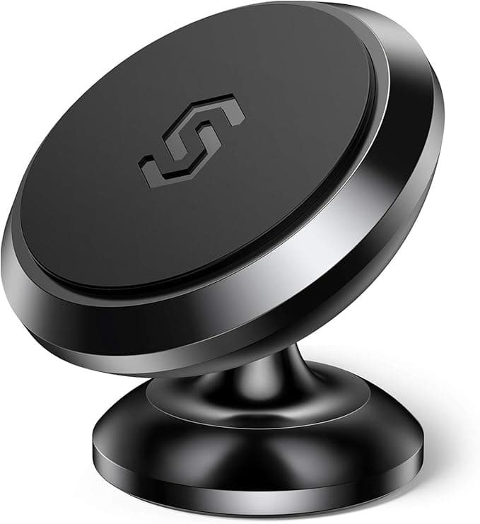 Syncwire Portable Magnetic Car Holder – 360° Rotation Smartphone Holder Strong Magnets Compatible with iPhone/Samsung/Huawei/GPS etc. – Black
