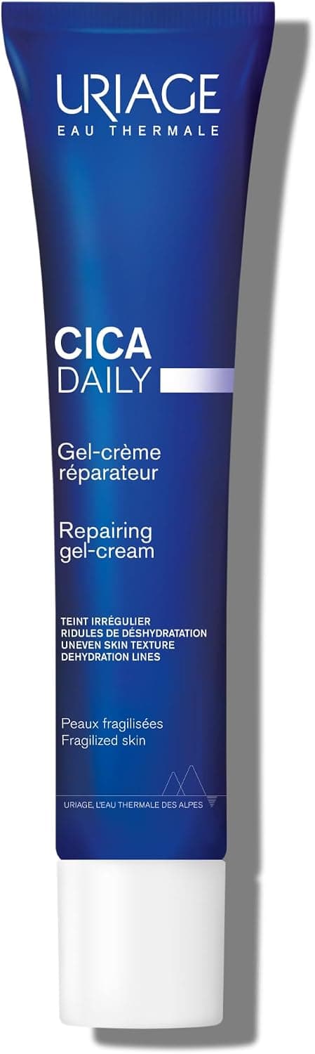 Uriage Bariederm-Cica Daily Gel-Crème Réparateur - Acide Hyaluronique, Centella Asiatica, Prébiotique - Stimule la Réparation de la Peau, Réequilibre le Microbiome - Non Parfumé, Non Comédogène - 40ml - Image 1
