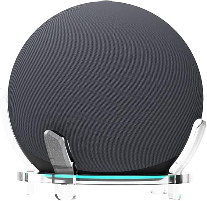 for Amazon Echo Dot 4 / Echo Dot 5 Holder Transparent Desktop Stand Holder Accessories, No Screws Required, Speaker Accessories Rack (for Amazon Echo Dot 4 / Echo Dot 5, Transparent) A358 - Image 1