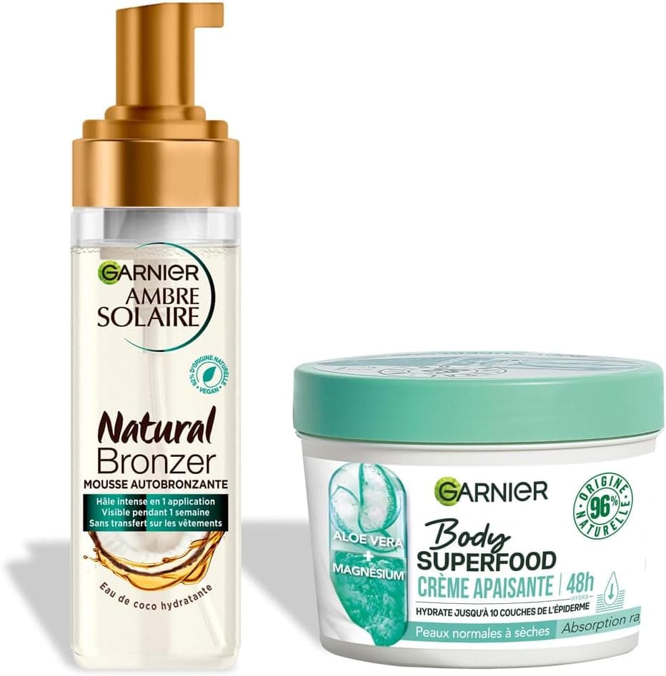 Garnier Skin Active - Lot De 3 Masques Tissu - Hydratation, Éclat & Anti-Fatigue - Glycérine, Menthol, Acide Hyaluronique & Vitamine C - Vegan & Cruelty Free - 2 Masques Visage & Patchs Yeux