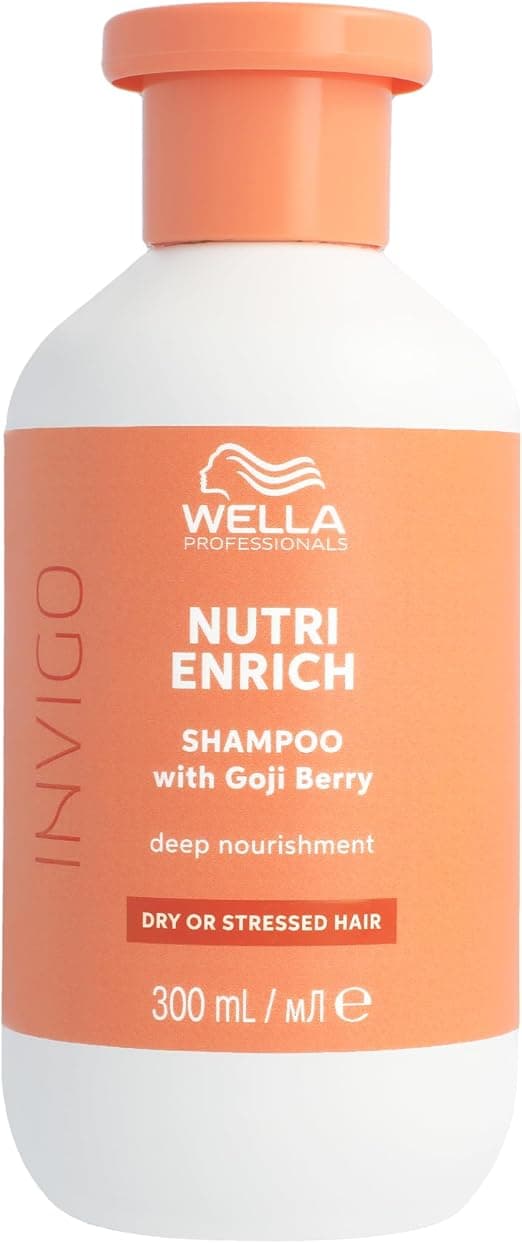 Wella Professionals Invigo Nutri-Enrich Shampooing professionnel pour cheveux secs et abîmés, répare et renforce les cheveux ternes, shampooing nourrissant en profondeur - Image 1