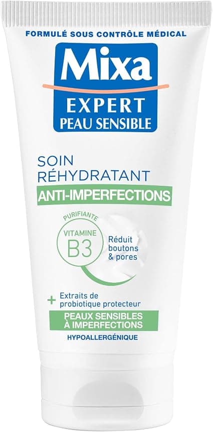 Mixa Expert Sensitive Skin - Highly Hydrating Anti-Blemish Treatment 2 in 1 - 50 ml - Image 1