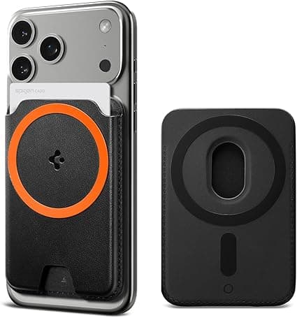 Spigen Valentinus MagFit+ Magnetic Card Holder 3 Cards Compatible with iPhone 17/16/15, Other MagSafe Models, Google Pixel Series 10 with Pixelsnap MagSafe Accessories