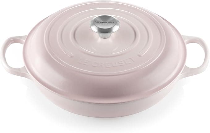 Le Creuset Signature 21180307774430 Professional Casserole Dish Round Cast Iron Diameter 30 cm 3.5 Litres Suitable for All Hobs Including Induction 5.5 kg Pink - Image 1